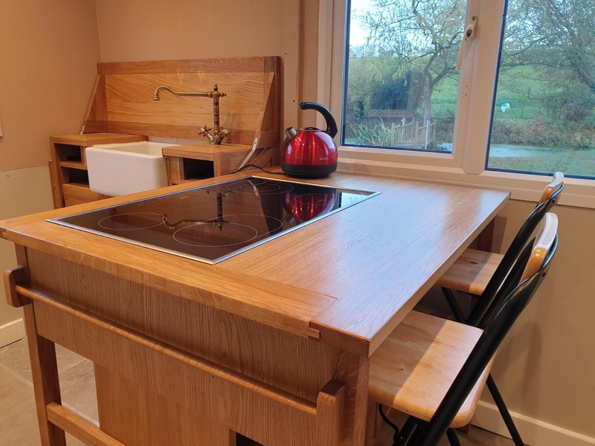 ホテル Riverside Cabin At Pen-Y-Bont Mill オスウェストリー エクステリア 写真